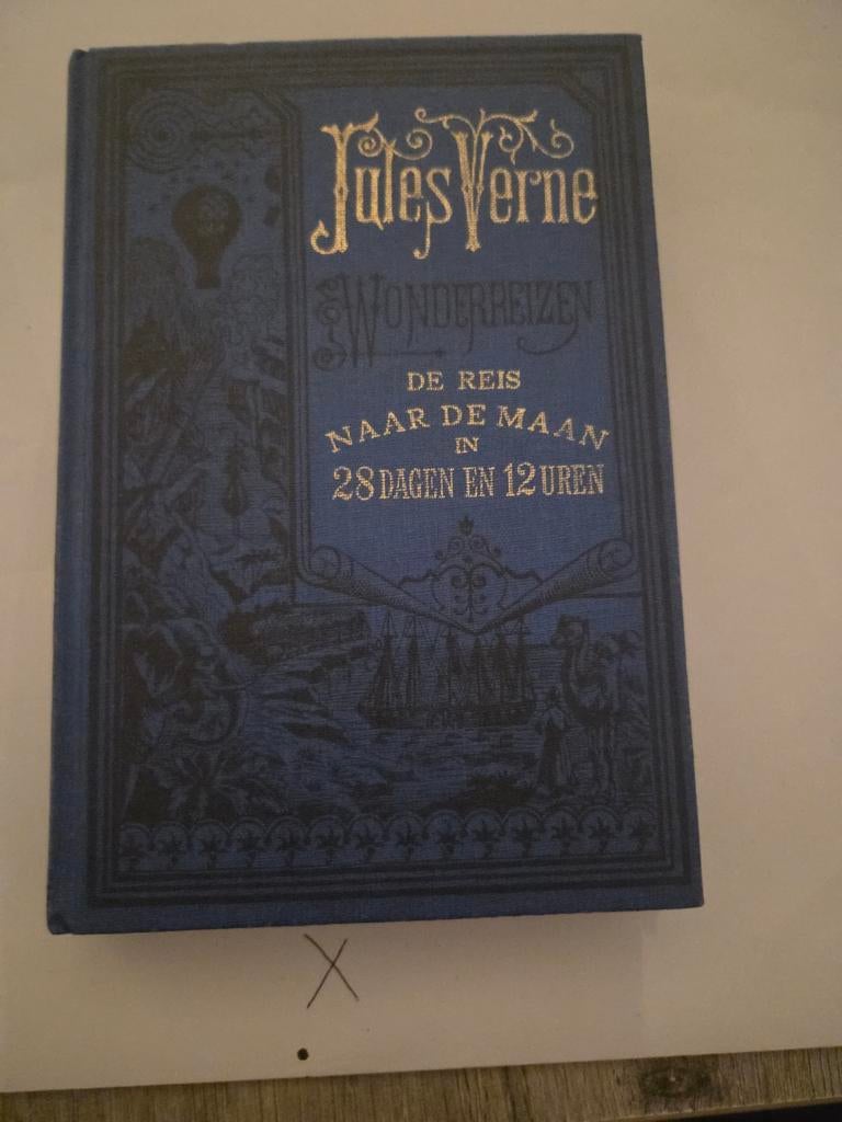 Jules Verne - De Reis naar de Maan in 28 Dagen en 12 Uren, Boeken, Romans, Gelezen, Europa overig, Ophalen of Verzenden