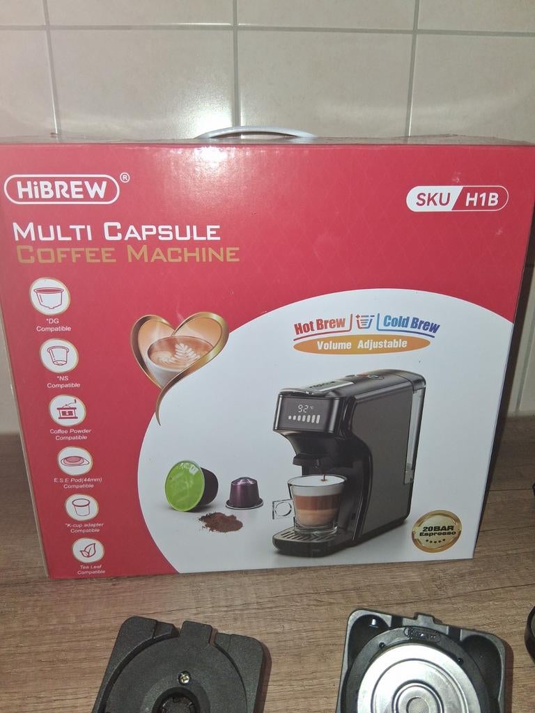 Koffiemachine 6 in 1 hibrew, Afneembaar waterreservoir, Koffiemachine, Ophalen of Verzenden, Zo goed als nieuw