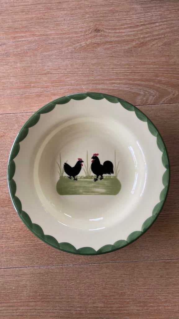 Zeller Kip en Haan bord (soepbord, diep bord), Keramiek, Ophalen of Verzenden, Zo goed als nieuw, Bord(en)