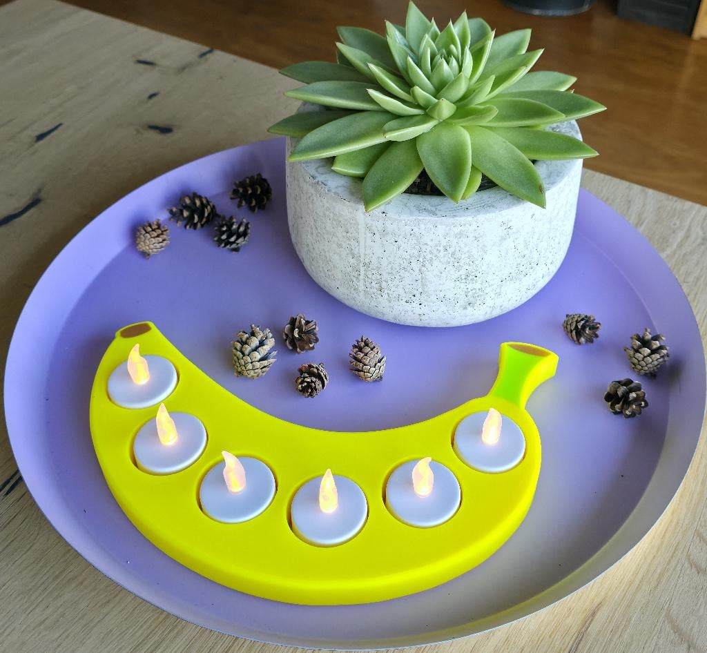 Bananen LED-theelichthouder, Ophalen of Verzenden, Nieuw