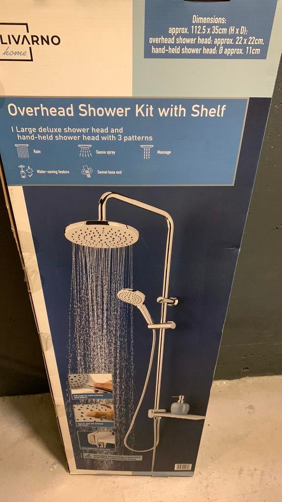 Livarno Home Douchekop Set met Plank - Nieuw, Ophalen, Nieuw, Douche