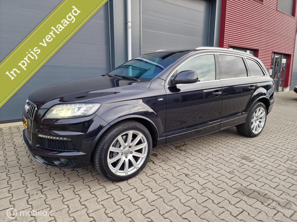 Audi Q7 3.0 TDI / grijs kenteken / BTW auto / 3500kg trekg., Automaat, Gebruikt, Zwart, Bedrijf