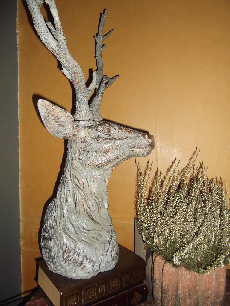 *Landelijke grote buste beeld borstbeeld hert *Country Field, Huis en Inrichting, Ophalen, Nieuw
