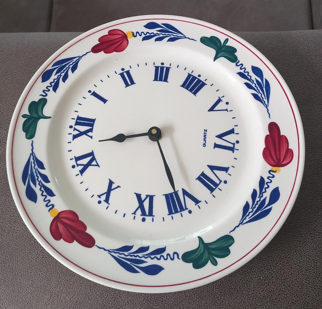 boerenbont keuken/wandklok, Overige typen, Ophalen of Verzenden, Zo goed als nieuw, Aardewerk