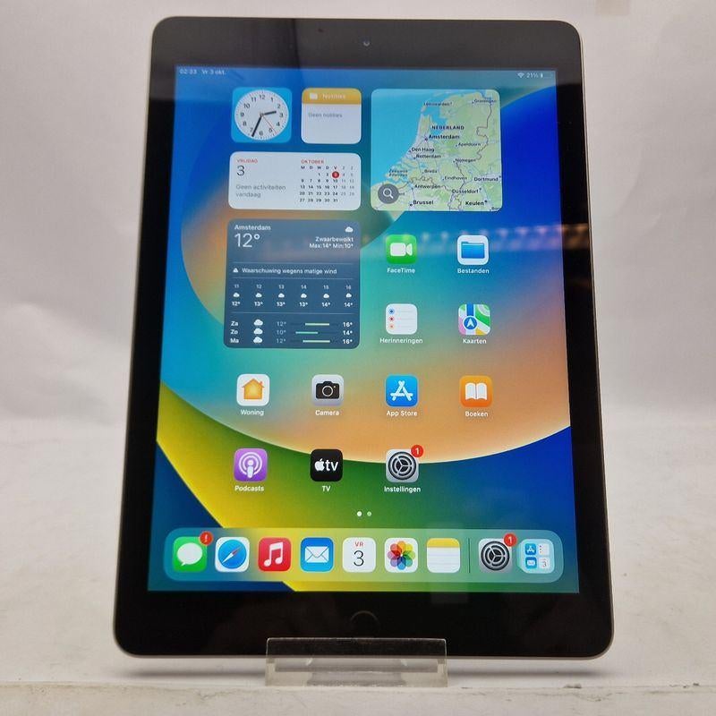 Apple iPad 5e gen 2017 128GB || iOS 16 | Nu € 129,99, Ophalen of Verzenden, Zo goed als nieuw, 10 inch, Bescherming voor- en achterkant