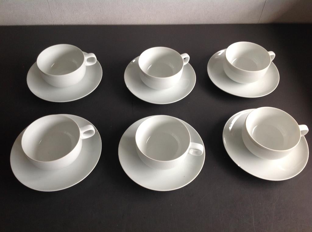 Kop Rosenthal studio Linie Weiss Germany 6 x kop schotels, Keramiek, Ophalen of Verzenden, Zo goed als nieuw, Effen