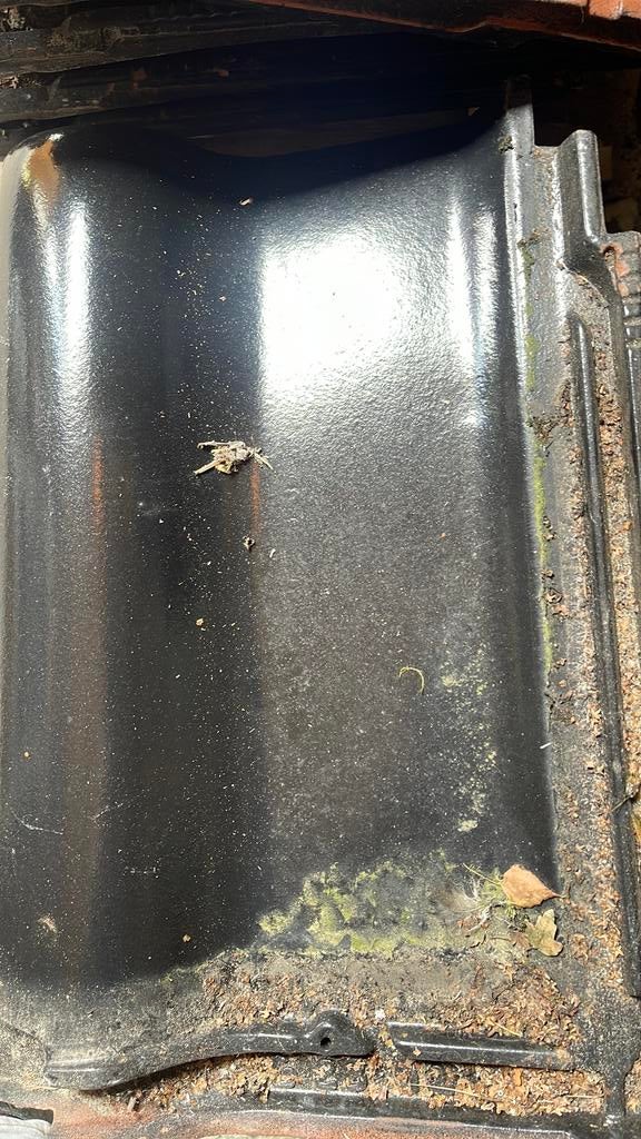 Ca. 40 Dakpannen - Gebruikt, Ophalen, Gebruikt, Steen of Klei, Zwart