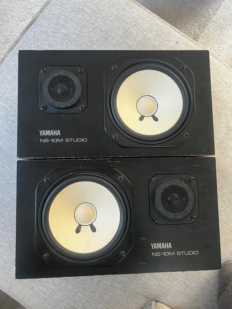 Yamaha NS-10M + Crown XLS1002 | Matched Pair, Audio, Tv en Foto, Luidsprekers, Ophalen, Gebruikt, Front, Rear of Stereo speakers
