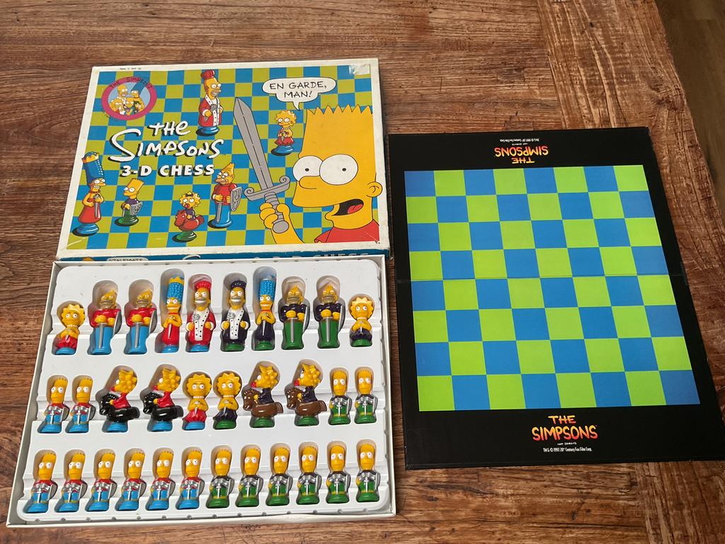 Simpsons schaakset, Ophalen of Verzenden, Minder dan 500 stukjes, Zo goed als nieuw, Schaken