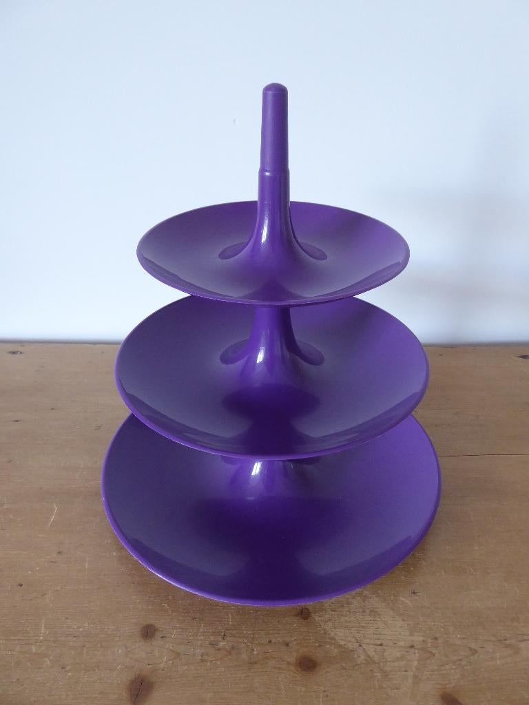 Etagère, paars, merk Koziol, type Babell, hoogte ca 34 cm, Ophalen of Verzenden, Gebruikt