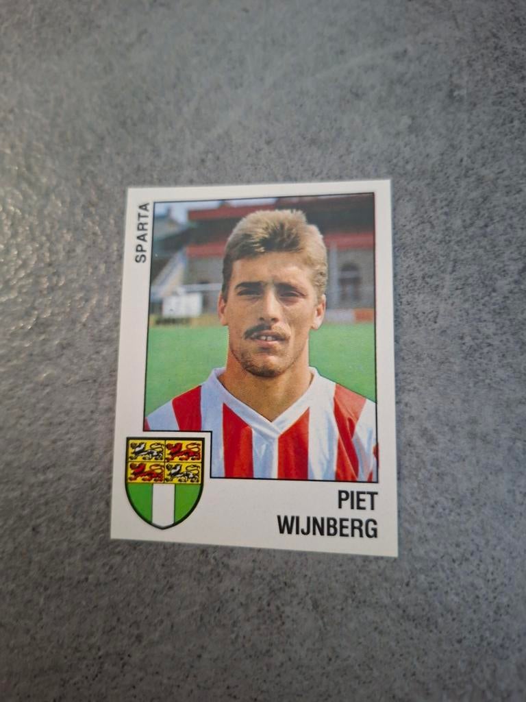 Panini sticker Voetbal 89. Speler Piet Wijnberg Sparta., Verzenden, Zo goed als nieuw, Sticker