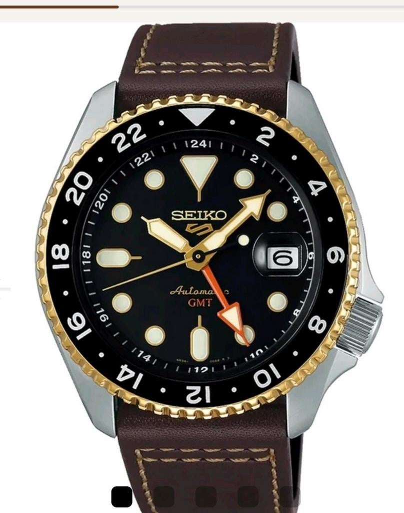 Seiko 5 Sports SSK036K1 Automaat horloge GMT 42,5 mm, Ophalen of Verzenden, Zo goed als nieuw, Staal, Seiko