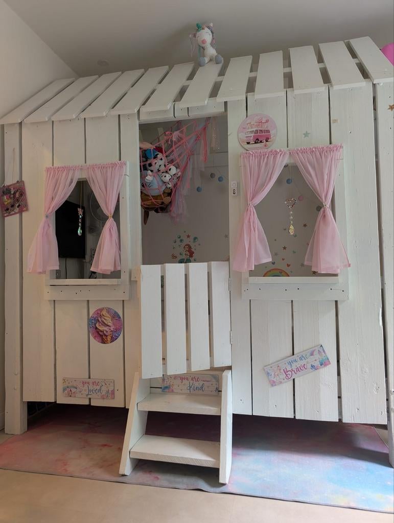 Kinderkamer / Kinderbed / Pipowagen, Ophalen, 85 tot 100 cm, Zo goed als nieuw, Matras