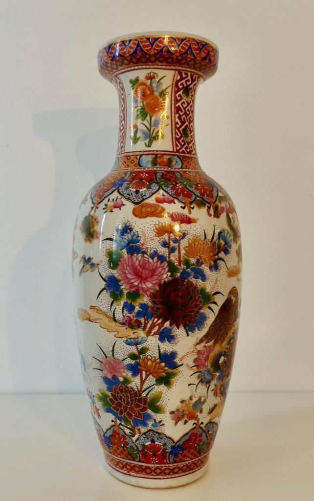 Oosterse vaas Ming Dynastie 62cm hoog, Gebruikt, Overige kleuren, 50 tot 75 cm, Aardewerk of Porselein