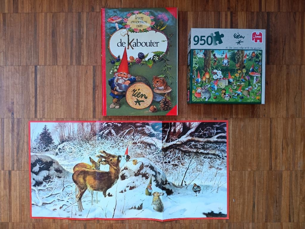 Rien Poortvliet: Leven en werken van de kabouter + puzzel, Boeken, Ophalen of Verzenden, Zo goed als nieuw