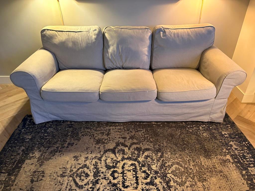 IKEA EKTORP 3-zitsbank - Licht Grijs, Huis en Inrichting, Ophalen, Gebruikt, Driepersoons, 75 tot 100 cm