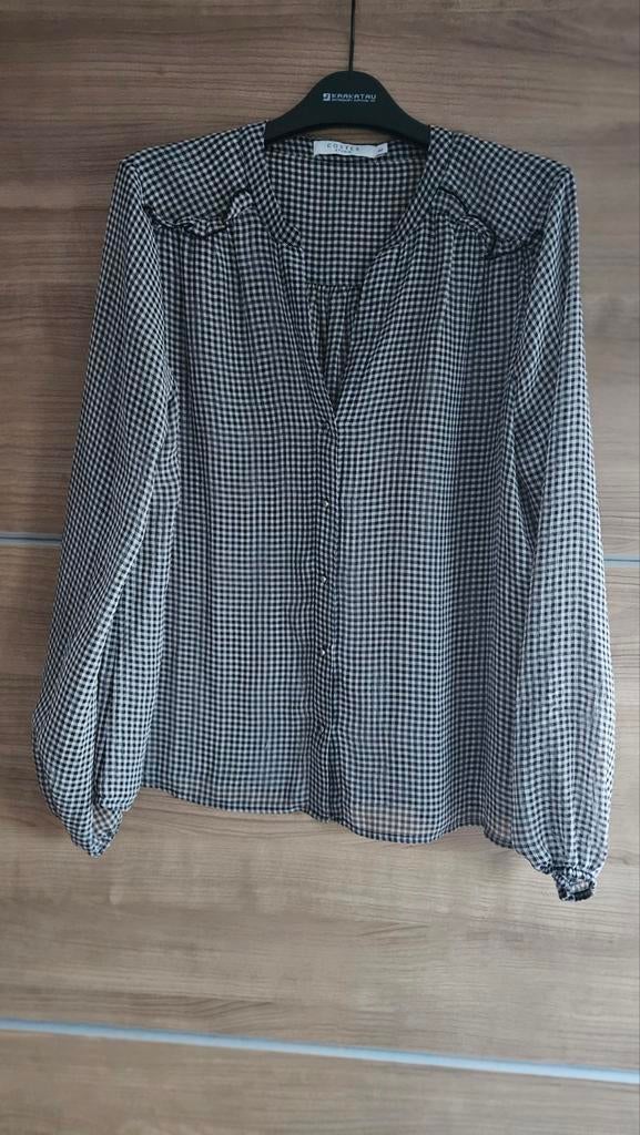 Dames blouse zwart geruit costes Zgan, Kleding | Dames, Ophalen of Verzenden