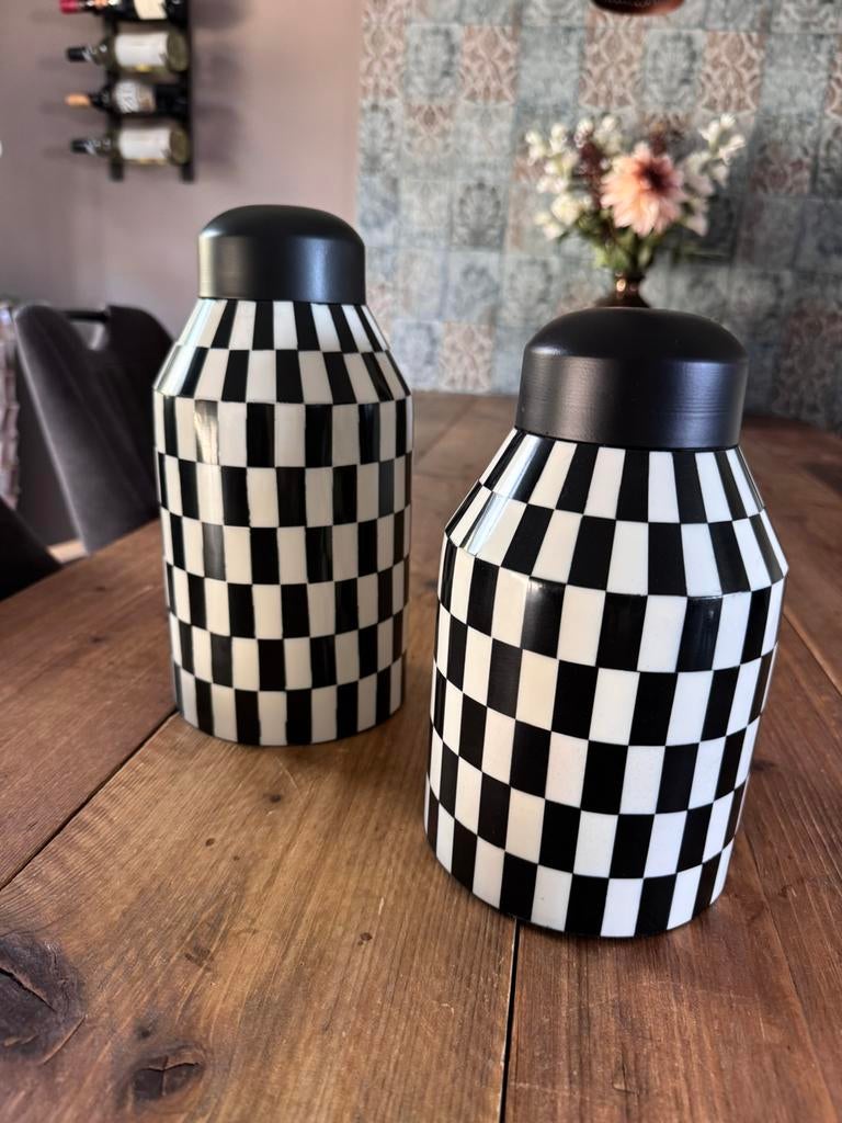 Set Originele Richmond potten, zwart/wit, Ophalen of Verzenden, Nieuw