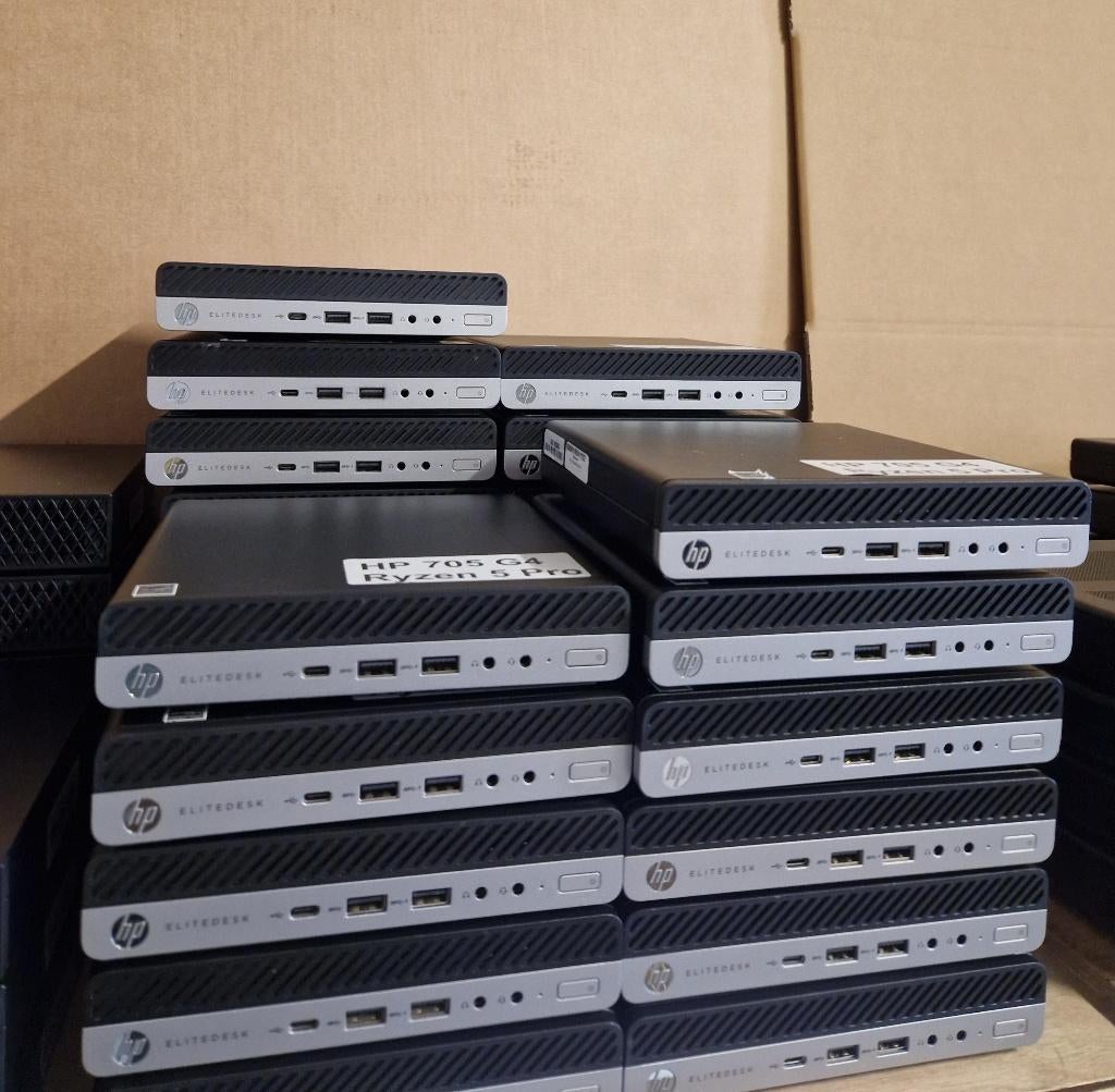 HP G4 G5 G6 Mini of SFF - Ryzen 3 5 7 Pro + Garantie + W11 !, 256 GB, HP Elitedesk, 8 GB, AMD Ryzen Pro