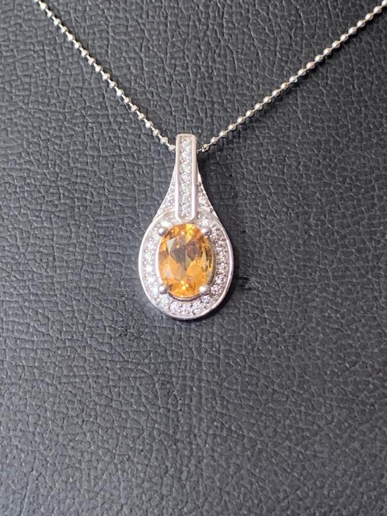 Citrien Madeira topaas hanger beschermt succes voorspoed TIP, Sieraden, Tassen en Uiterlijk, Kettingen, Geel, Nieuw, Ophalen of Verzenden