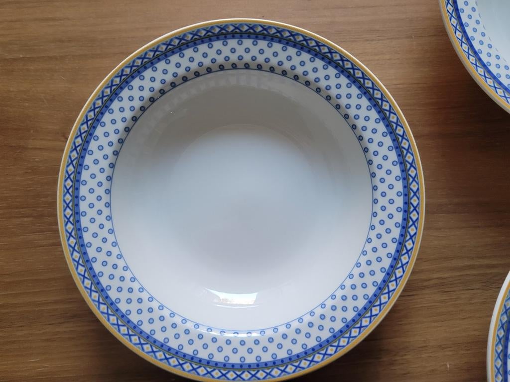 Villeroy & Boch Perpignan soep/saladeborden (3 stuks), Huis en Inrichting, Keuken | Servies, Gebruikt, Bord(en), Overige stijlen