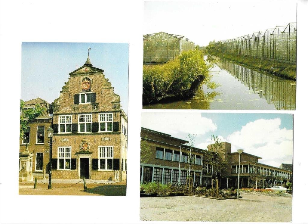 naaldwijk  3x  ook apart  westland  gem.huis toen en nu, Verzenden, 1960 tot 1980, Gelopen, Zuid-Holland