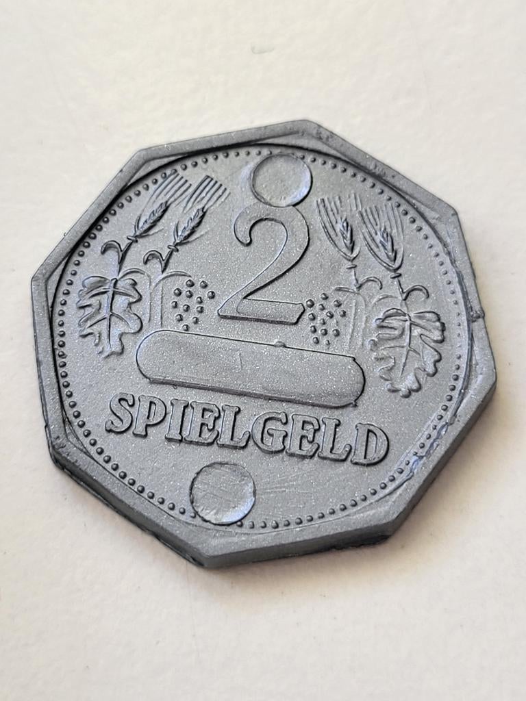 Duitsland speelgeld 2 mark kunststof - Octagonale speelmunt, Ophalen of Verzenden