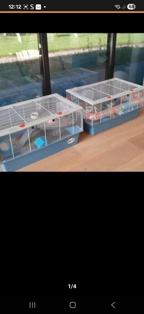2 hamster hokken met toebehoren, Minder dan 75 cm, Zo goed als nieuw, Ophalen, Minder dan 60 cm