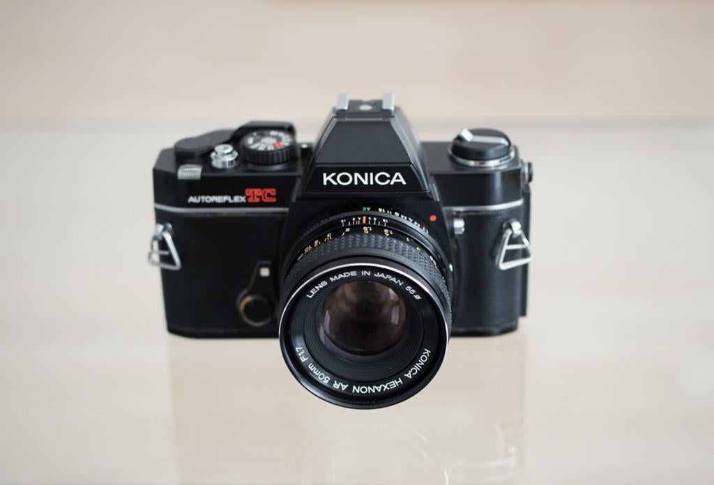Konica Autoreflex TC + Hexanon 50mm f1.7, Audio, Tv en Foto, Fotocamera's Analoog, Ophalen of Verzenden, Gebruikt, Spiegelreflex