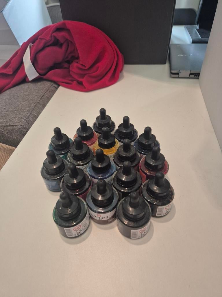 Potjes Ecoline Talens 17 stuks weinig gebruikt, Hobby en Vrije tijd, Ophalen of Verzenden, Zo goed als nieuw, Overige typen