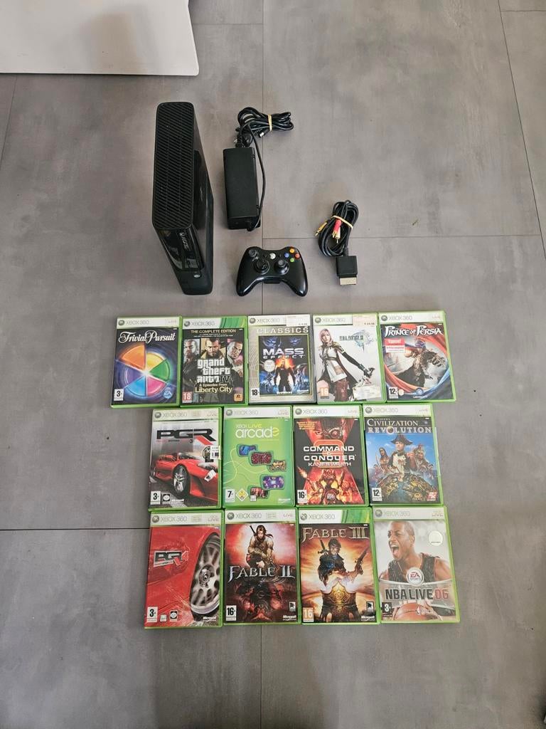 Mooie xbox 360 set, Spelcomputers en Games, Spelcomputers | Xbox 360, Ophalen of Verzenden, Zo goed als nieuw, 250 GB, Met 1 controller