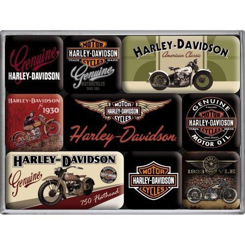 Harley Davidson motorcycles magneet set reclame magneetjes