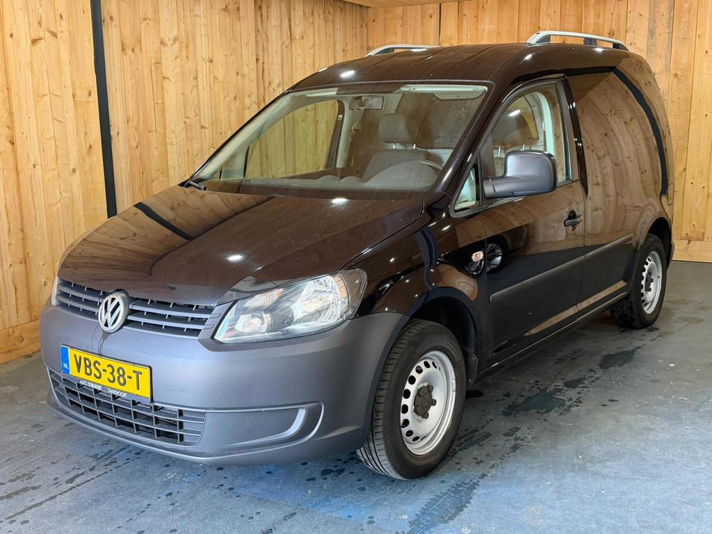 Volkswagen Caddy 1.6 TDI 2015 Zwart Schuifdeur Airco Trekhaa, Voorwielaandrijving, Euro 5, Gebruikt, 4 cilinders
