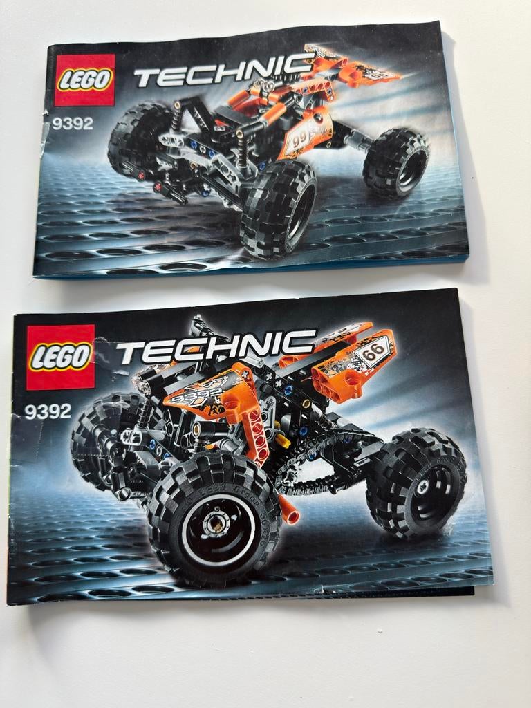 LEGO Technic 9392 Quad Bike - 2 modellen compleet met boekje, Gebruikt, Lego, Ophalen of Verzenden, Technic