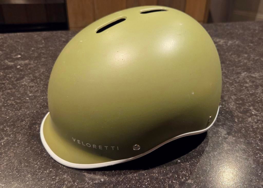 Veloretti helm maat XS - Olijfgroen, Fietsen en Brommers, Fietsaccessoires | Fietshelmen, XS, Gebruikt, Veloretti, Ophalen of Verzenden