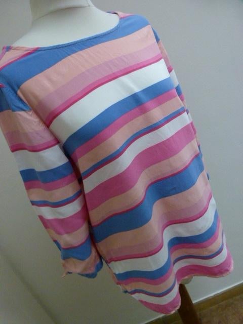 CECIL tuniek top blouse roze blauw wit maat L 42 44, Overige kleuren, Maat 42/44 (L), Ophalen of Verzenden, Zo goed als nieuw