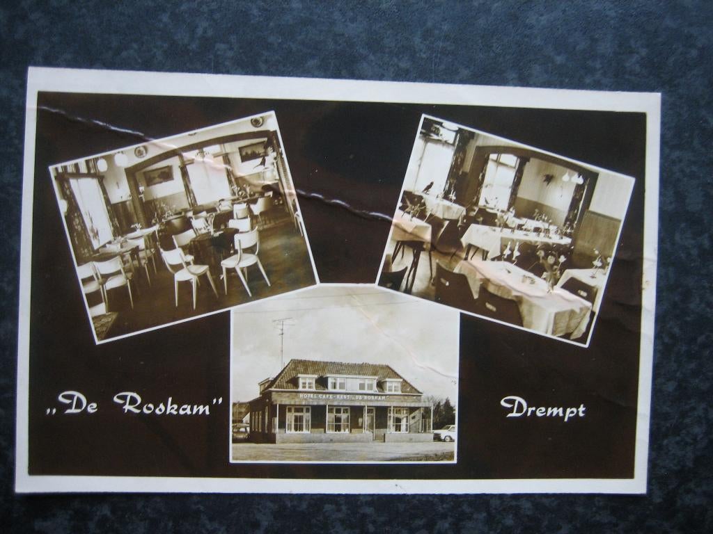 DREMPT Hotel rest. De Roskam 3 luiks, Ophalen of Verzenden, 1940 tot 1960, Gelderland