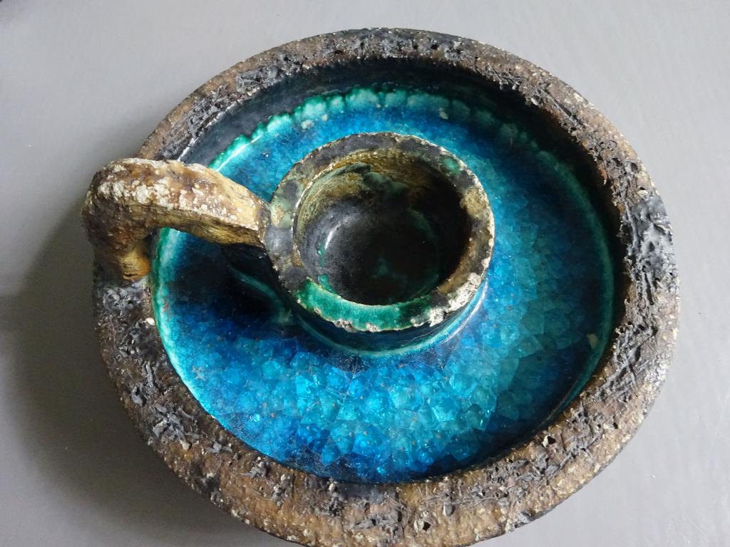 Pieter Groeneveldt Travertijn Berkenbast kandelaar, Ophalen of Verzenden