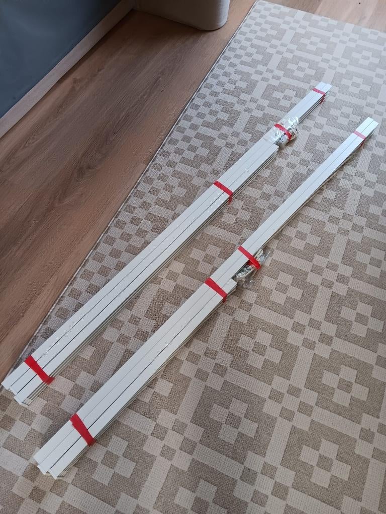 IKEA Gordijnroede Vigda x2 stuks, Gebruikt, Wit, Ophalen of Verzenden, 200 cm of meer