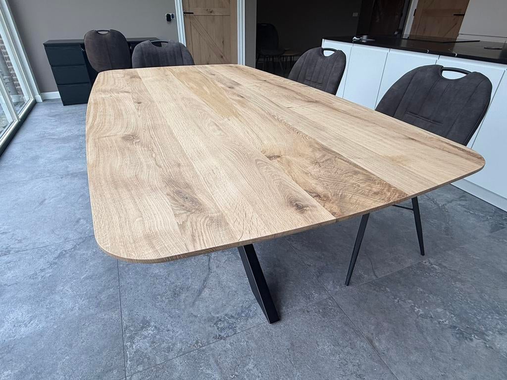 Massief eiken eettafels - op maat gemaakt!, Ophalen, Eikenhout, Rechthoekig, Nieuw