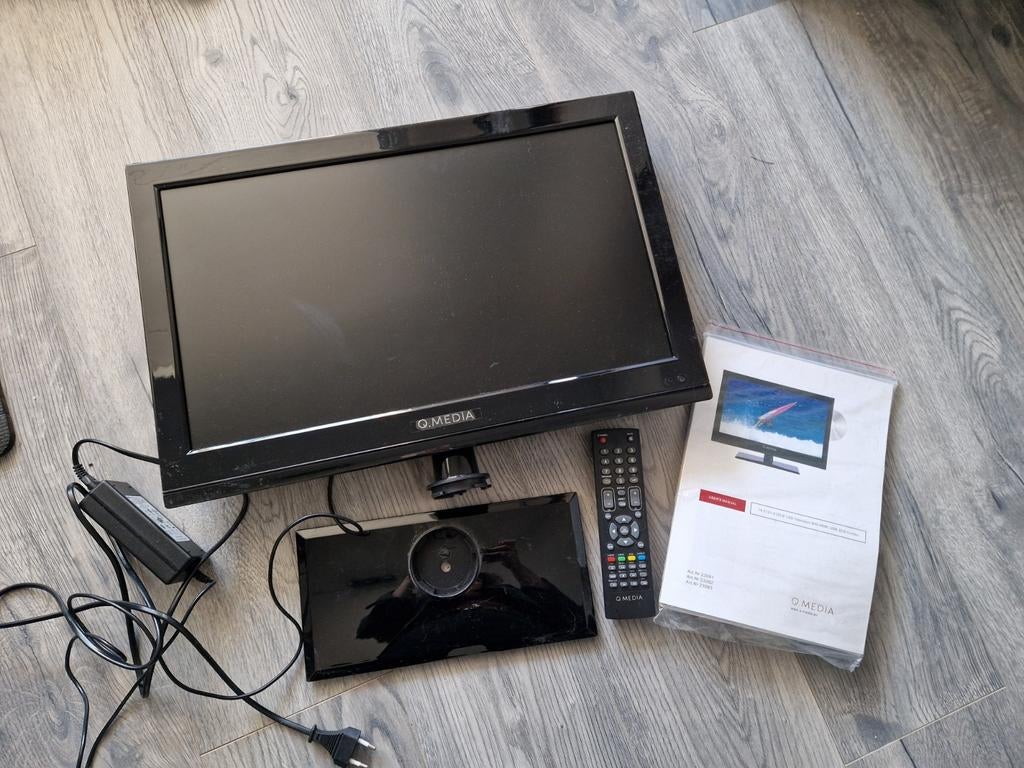 Q.MEDIA 21.5" LED TV met ingebouwde DVD-speler, LED, 50 Hz, HD Ready (720p), Zo goed als nieuw