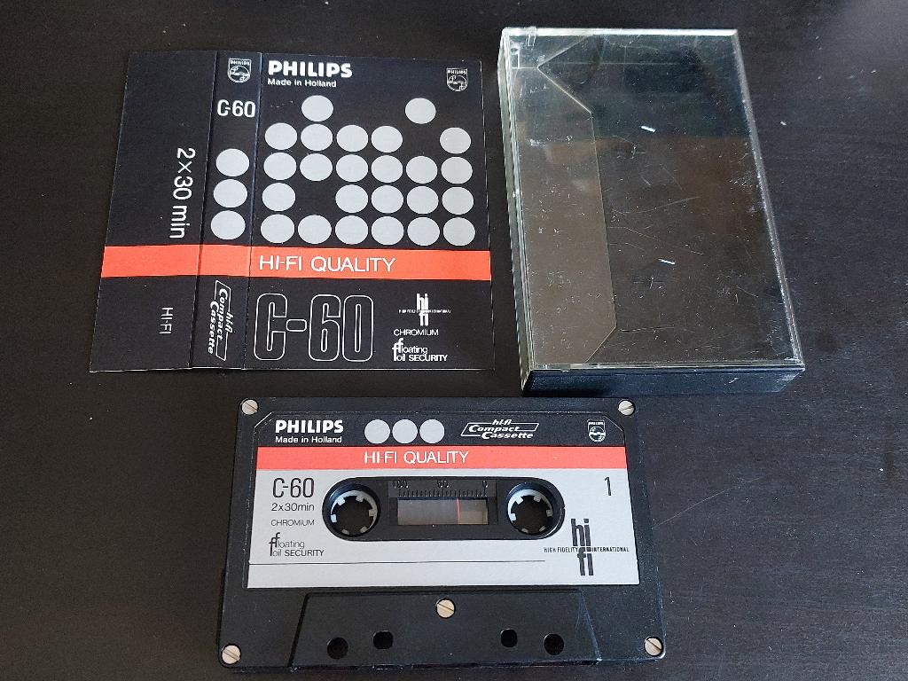 PHILIPS C-60 CHROMIUM HOLLAND HI-FI QUALITY MC, Overige genres, 1 bandje, Ophalen of Verzenden, Zo goed als nieuw