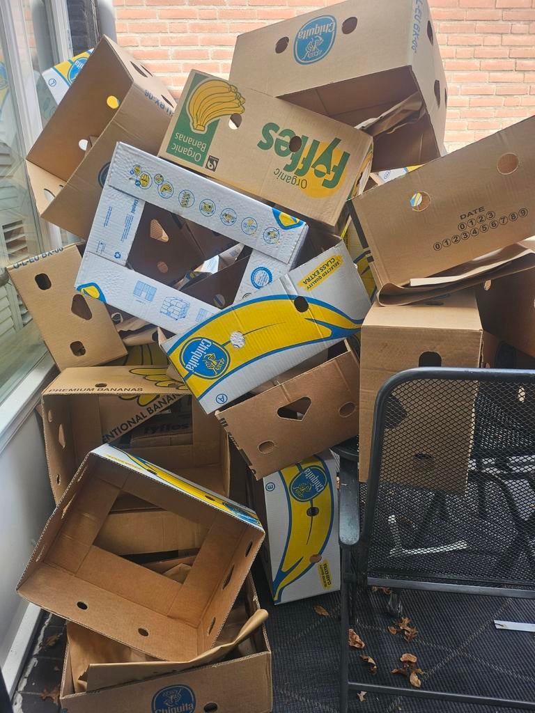 Bananendozen gratis meer als 30, Doe-het-zelf en Verbouw, Kratten en Dozen, Ophalen of Verzenden, Minder dan 40 cm, Doos, 35 tot 50 cm