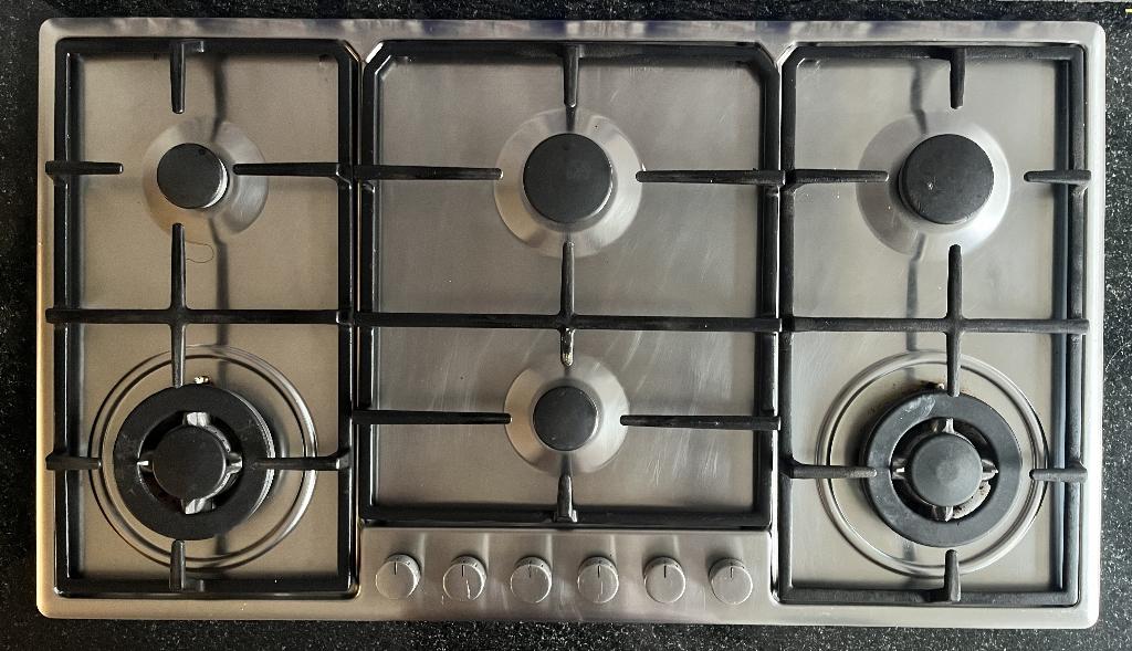 Gaskookplaat 6-pits Bosch, Witgoed en Apparatuur, Kookplaten, Ophalen, Gebruikt, Inbouw, Gas