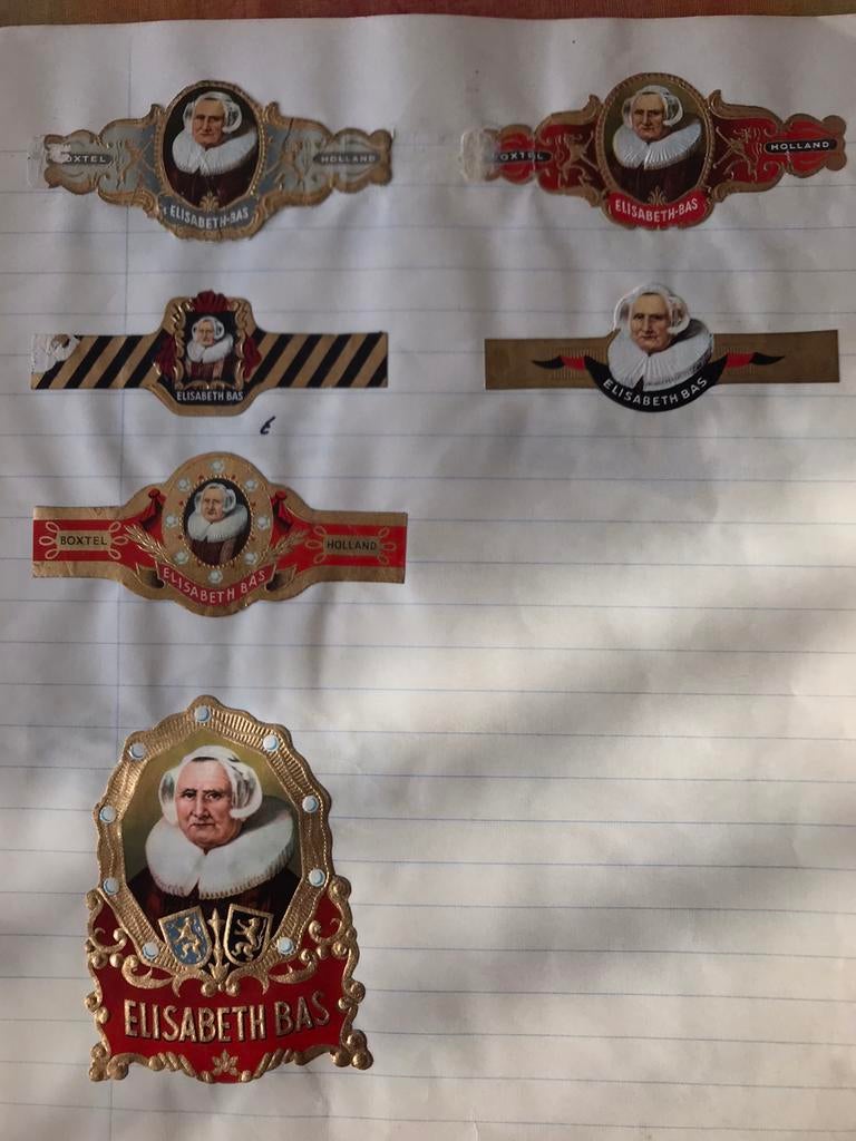 Sigarenbandjes jaren 1960-1970, Verzamelen, Rookartikelen, Aanstekers en Luciferdoosjes, Ophalen of Verzenden, Gebruikt, Sigarenbandjes