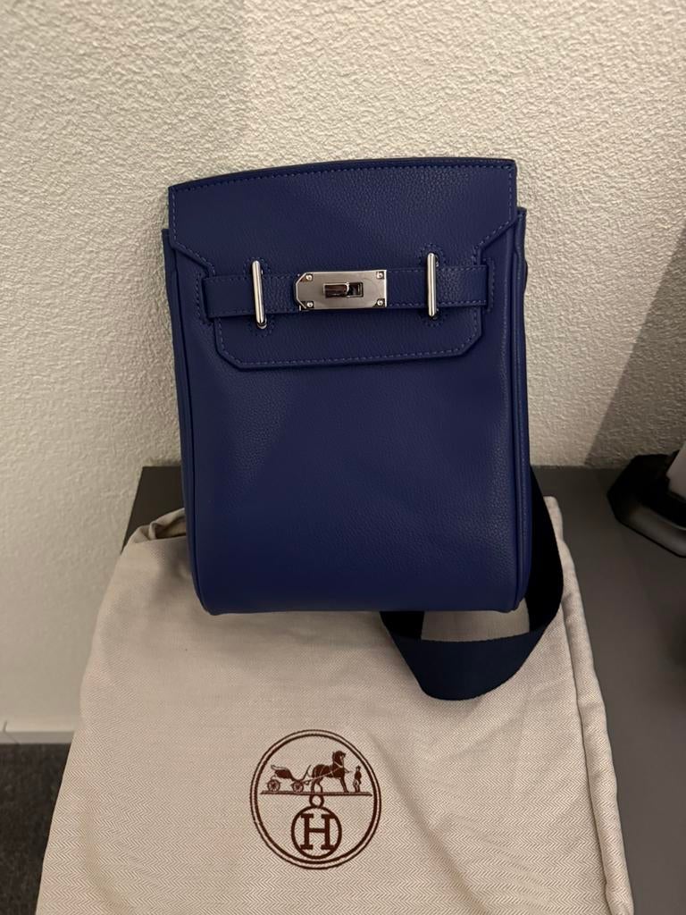 Hermes Hac A Dos mannentas Blauw NIEUW!, Ophalen of Verzenden, Zo goed als nieuw, Blauw