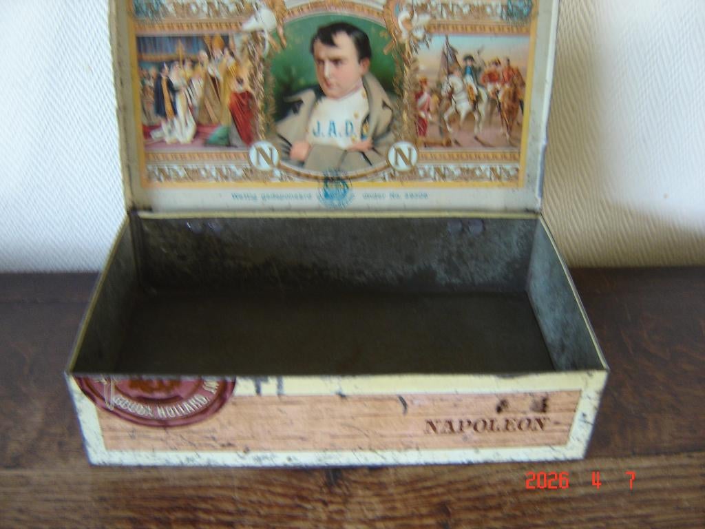 Napoleon, fraai oud Sigarenblik, 50 sigaren., Verzamelen, Blikken, Ophalen of Verzenden, Gebruikt, Overige, Overige merken