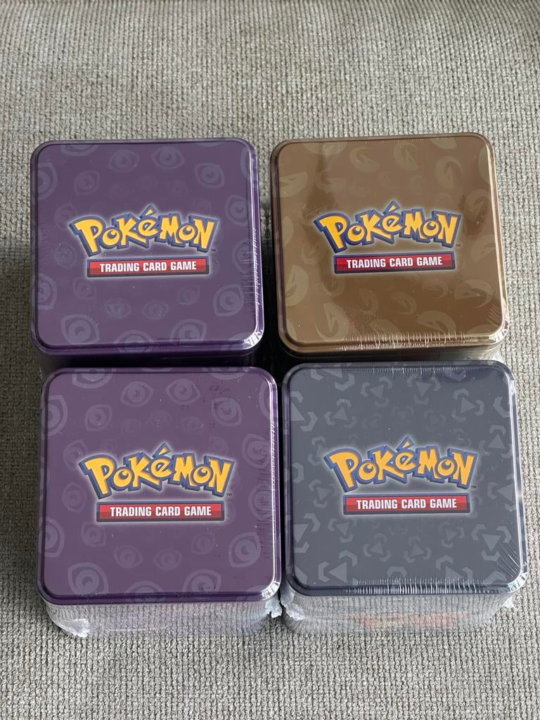 Pokémon stacking tins (x4), Ophalen of Verzenden, Nieuw, Overige typen