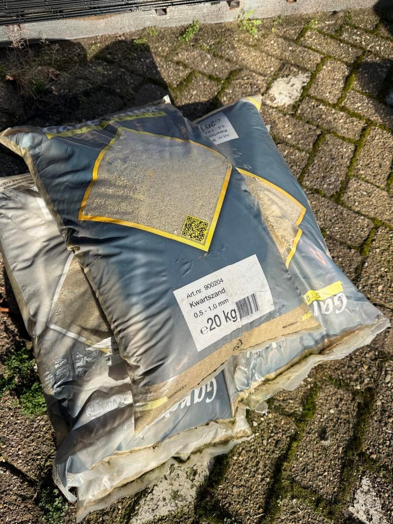Kwartszand 5 zakken à 20kg (totaal 100kg), Tuin en Terras, Zand, Ophalen, Nieuw, Overige typen