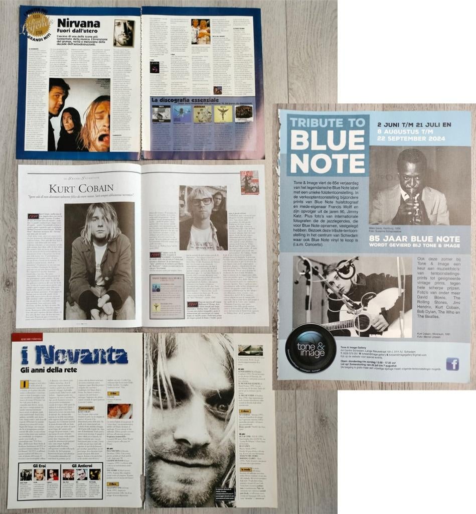 Tijdschrift artikelen verzameling | Kurt Cobain / Nirvana, Verzenden, Zo goed als nieuw, Boek, Tijdschrift of Artikel